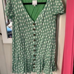 Green T-shirt dress